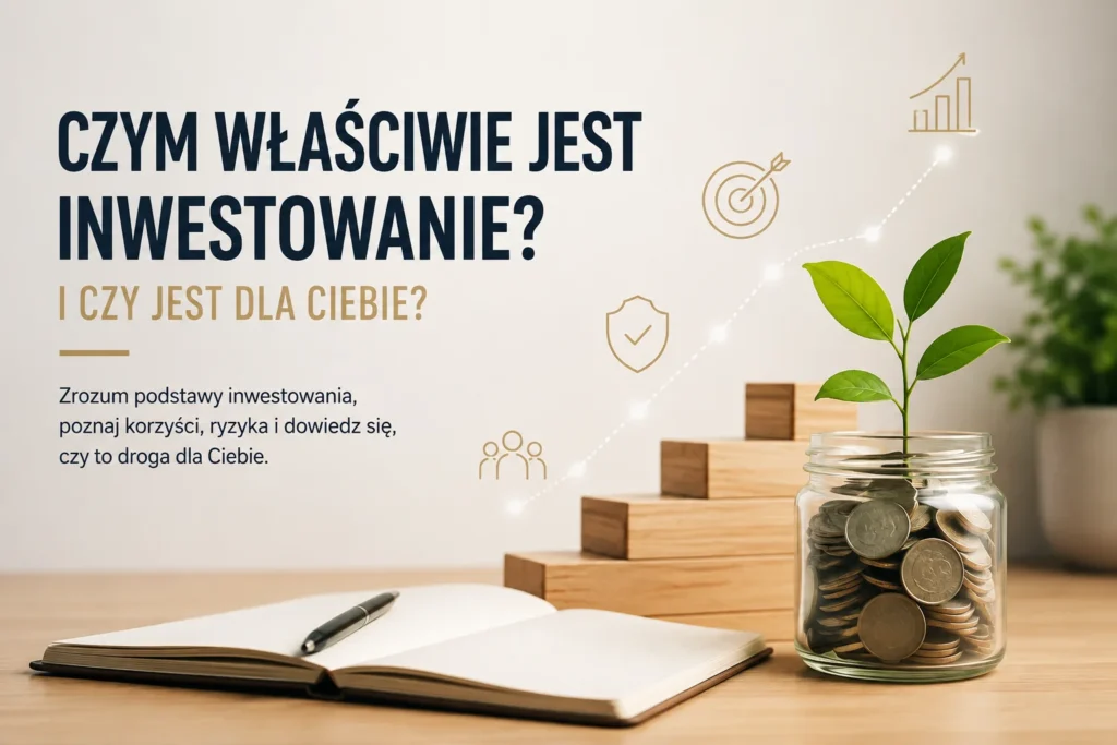 Monety i rosnąca roślina symbolizujące inwestowanie pieniędzy i budowanie kapitału w długim terminie